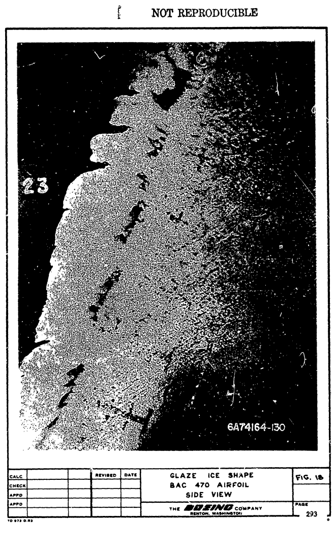 Figure 18. Glaze ice shape BAC 470 airfoil side view.